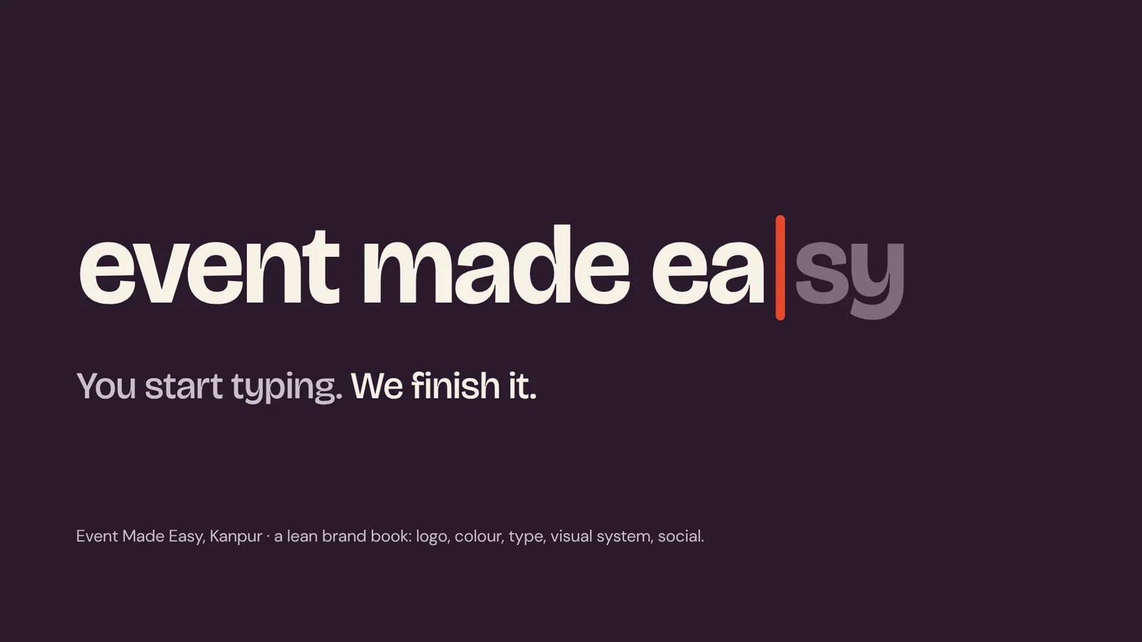 Event Made Easy: brand book cover
