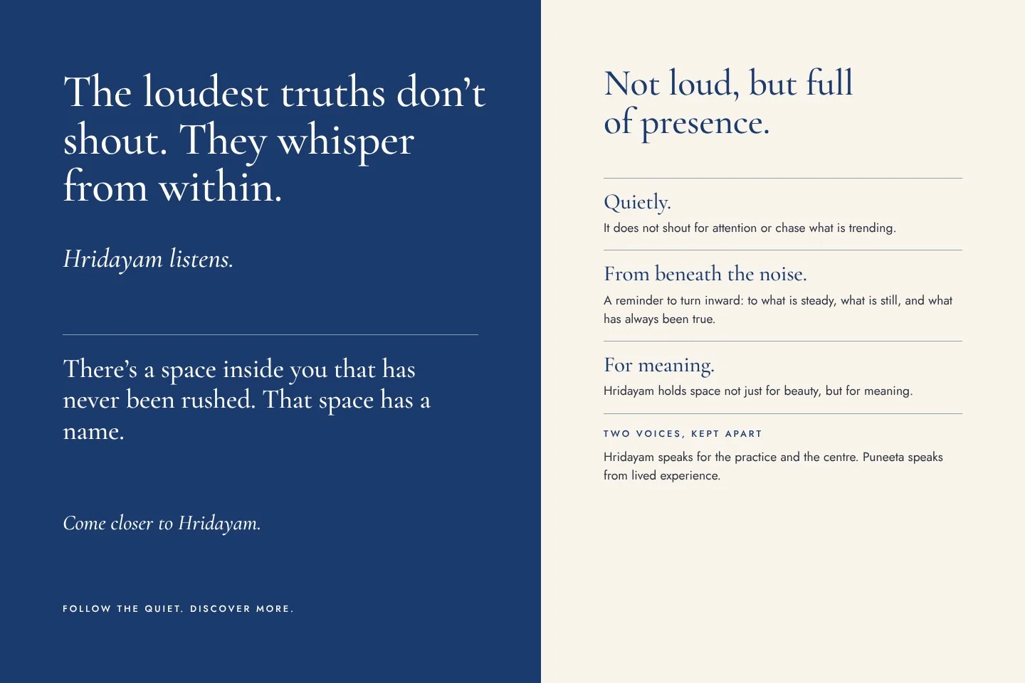 Voice: a page of the brand book