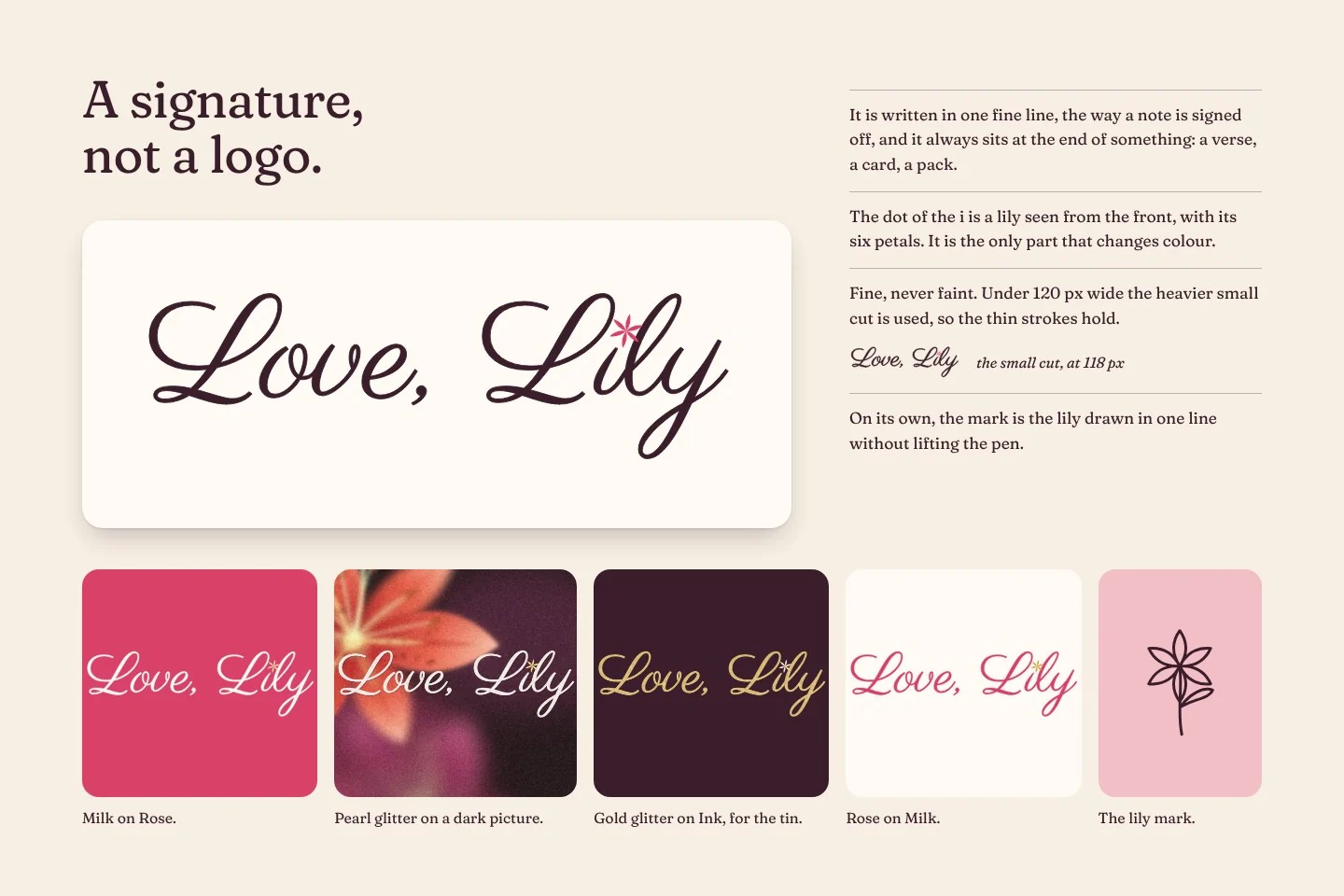Love, Lily: the logo