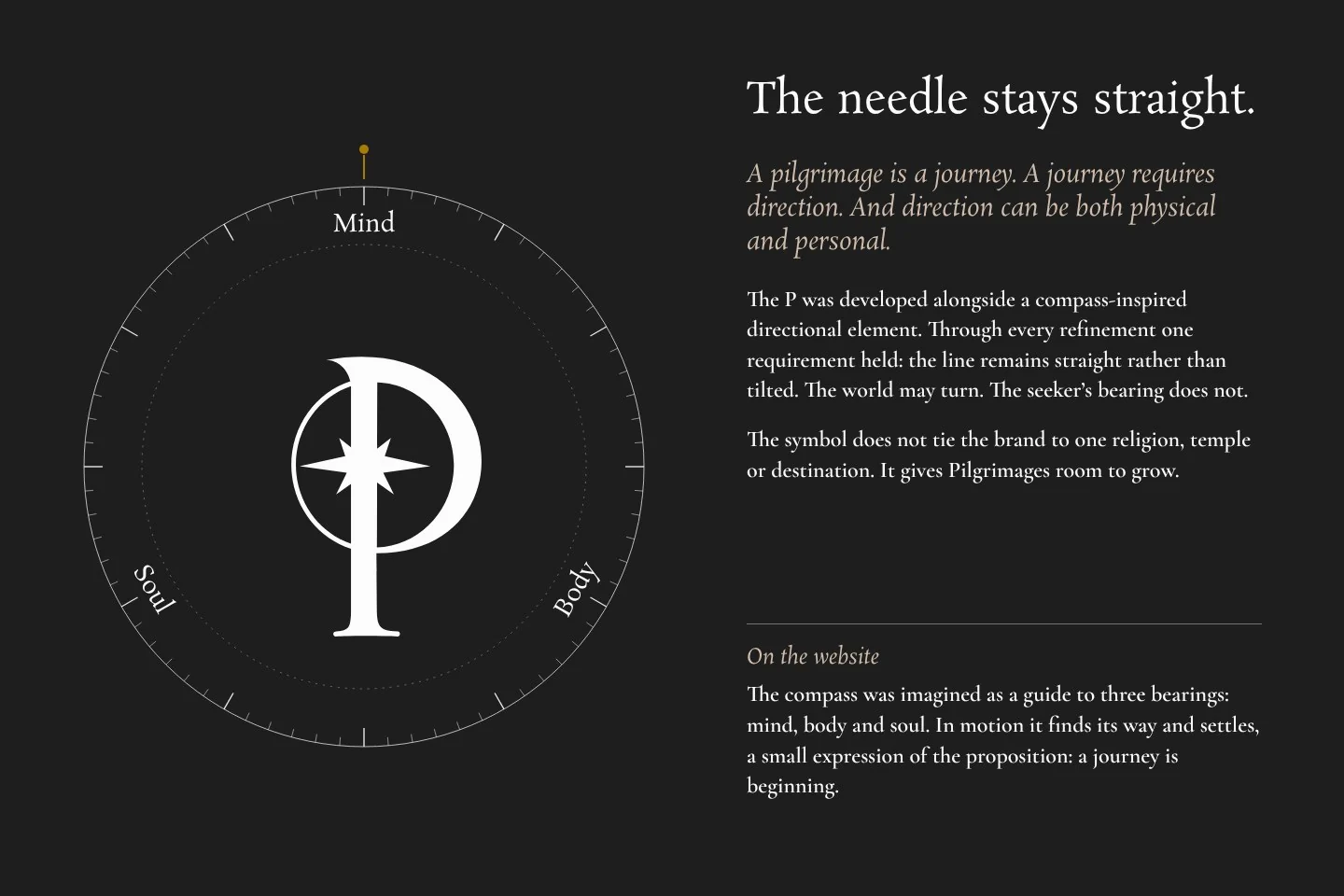 The compass: a page of the brand book
