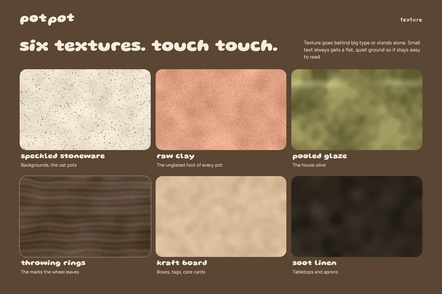 Pot Pot: texture